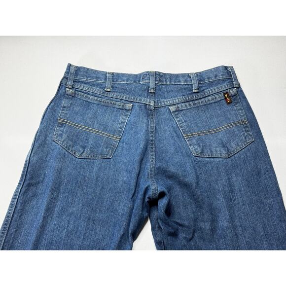 Wrangler 20X Men's Relaxed Fit Straight Leg Blue Denim Jeans - Size 34x29 - Picture 5 of 8